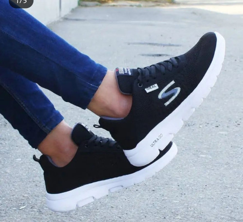 خرید کفش اسپرت پیاده روی مشکی سفید