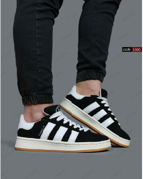 کتونی  مشکی خط سفید